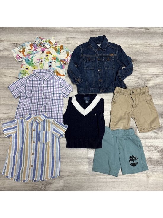Hilfiger/Polo/OshKosh/Bahama/Timberland Other - Clothes Lot Boys 3T 7pc Polo Tommy Bahama Hilfiger Shirt Shorts Spring Summer